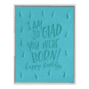 So Glad You Were Born Letterpress Greeting Card