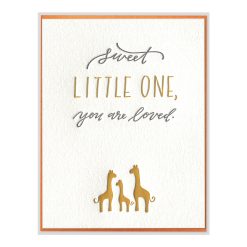 Sweet Little One Letterpress Greeting Card