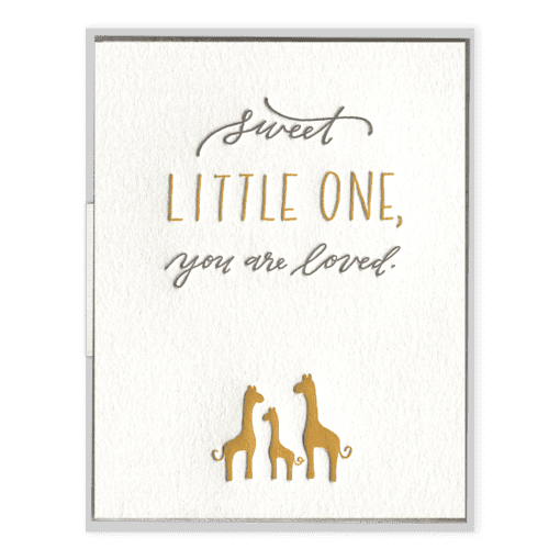 Sweet Little One Letterpress Greeting Card
