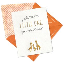 Sweet Little One Letterpress Greeting Card with Envelope
