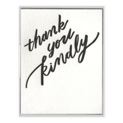 Thank You Kindly Letterpress Greeting Card