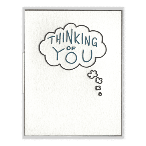 Thinking of You Bubble Letterpress Greeting Card