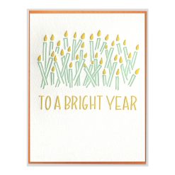 To A Bright Year Letterpress Greeting Card