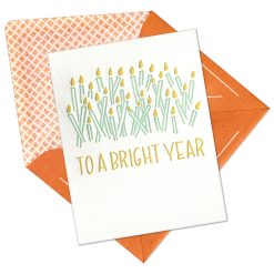 To A Bright Year Letterpress Greeting Card with Envelope
