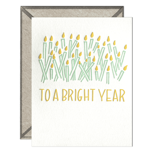 To A Bright Year Letterpress Greeting Card with Envelope