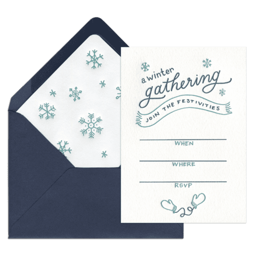 Winter Gathering Fill-in Invitation