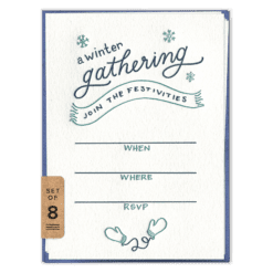 Winter Gathering Fill-in Invitation Set (front)