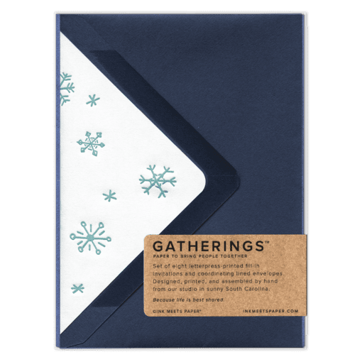 Winter Gathering Fill-in Invitation Set(back)