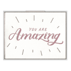 You Are Amazing Letterpress Greeting Card
