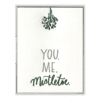 You. Me. Mistletoe. Letterpress Greeting Card