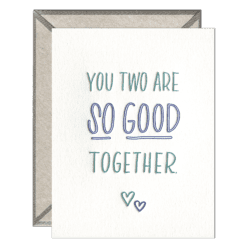 So Good Together Letterpress Greeting Card with Envelope