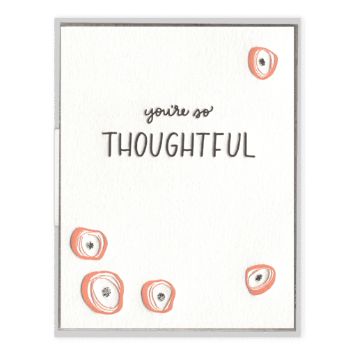 Thoughtful Poppies Letterpress Greeting Card