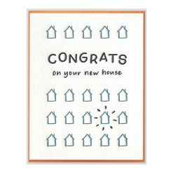 New House Congrats Letterpress Greeting Card