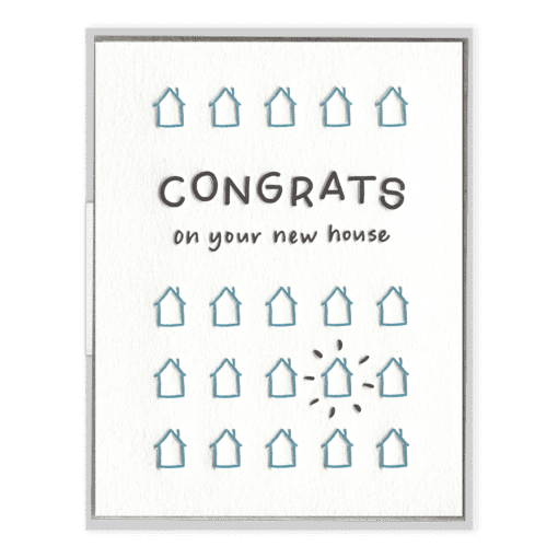 New House Congrats Letterpress Greeting Card