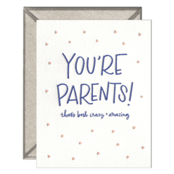 You're Parents Letterpress Greeting Card with Envelope