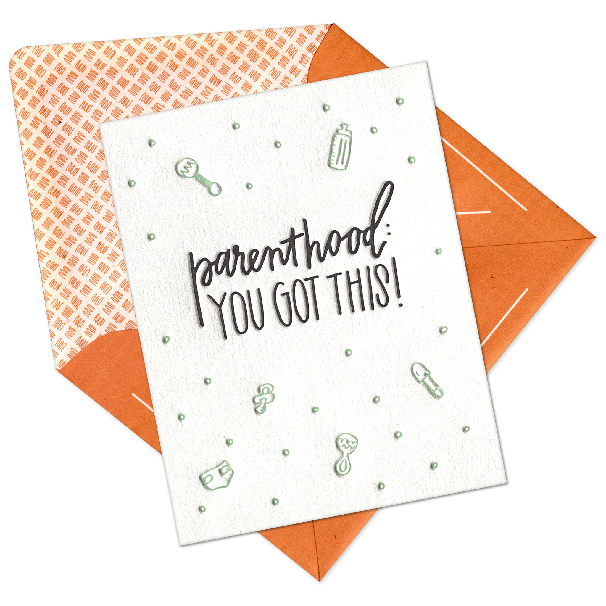 Parenthood Letterpress Greeting Card with Envelope
