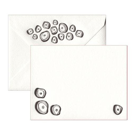 Poppies Letterpress Social Stationery