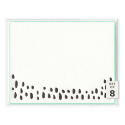Abstract Pattern Letterpress Social Stationery Boxed Set of Eight Front View