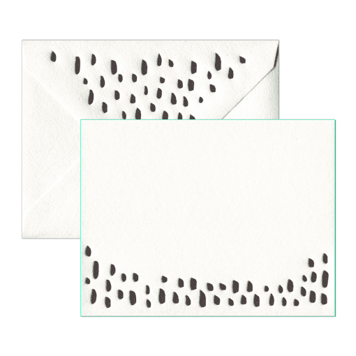 Abstract Pattern Letterpress Social Stationery