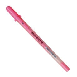 Fluorescent pink Gelly Roll pen with cap on
