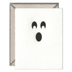 Ghost Letterpress Greeting Card with Envelope