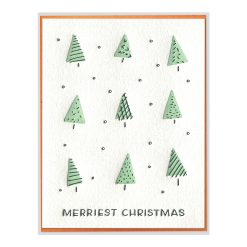 Merriest Christmas Letterpress Greeting Card
