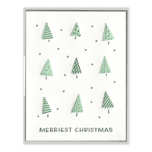 Merriest Christmas Letterpress Greeting Card