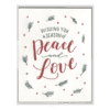 A Season of Peace & Love Letterpress Greeting Card