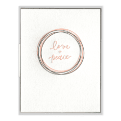Love + Peace Letterpress Greeting Card