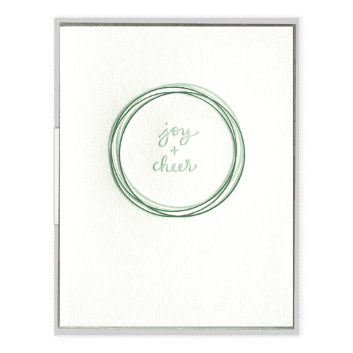 Joy + Cheer Letterpress Greeting Card