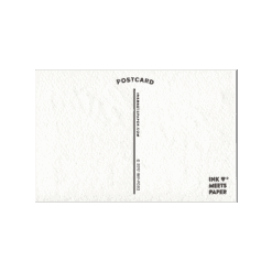 postcard back showing INK MEETS PAPER logo, sku, and web address