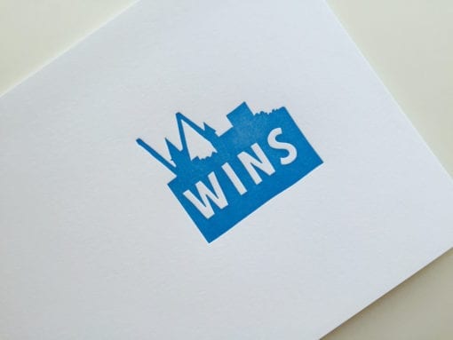 first of four colors to create the Love Wins Charleston letterpress print