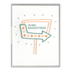 To New Adventures Letterpress Greeting Card
