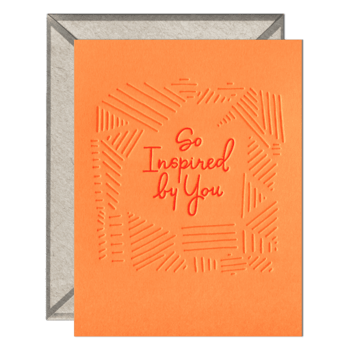 So Inspired Letterpress Greeting Card with Envelope