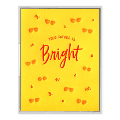 Future is Bright Letterpress Greeting Card
