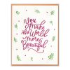 You Make The World Beautiful Letterpress Greeting Card