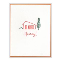 Hooray Home Letterpress Greeting Card