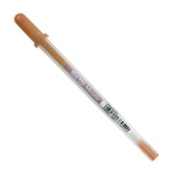 Metallic Copper Gelly Roll pen with cap on