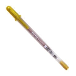 Metallic Gold Gelly Roll pen with cap on