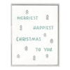 Merriest Happiest Christmas Letterpress Greeting Card with Envelope