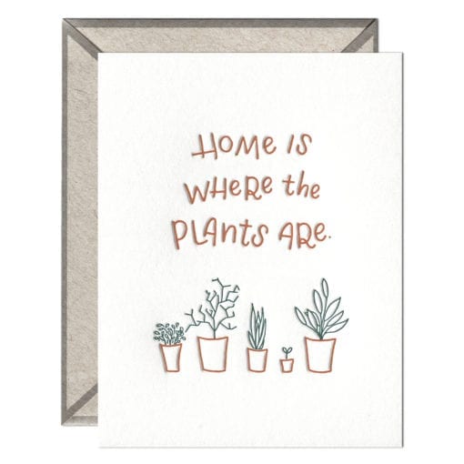 Where the Plants Are Letterpress Greeting Card with Envelope