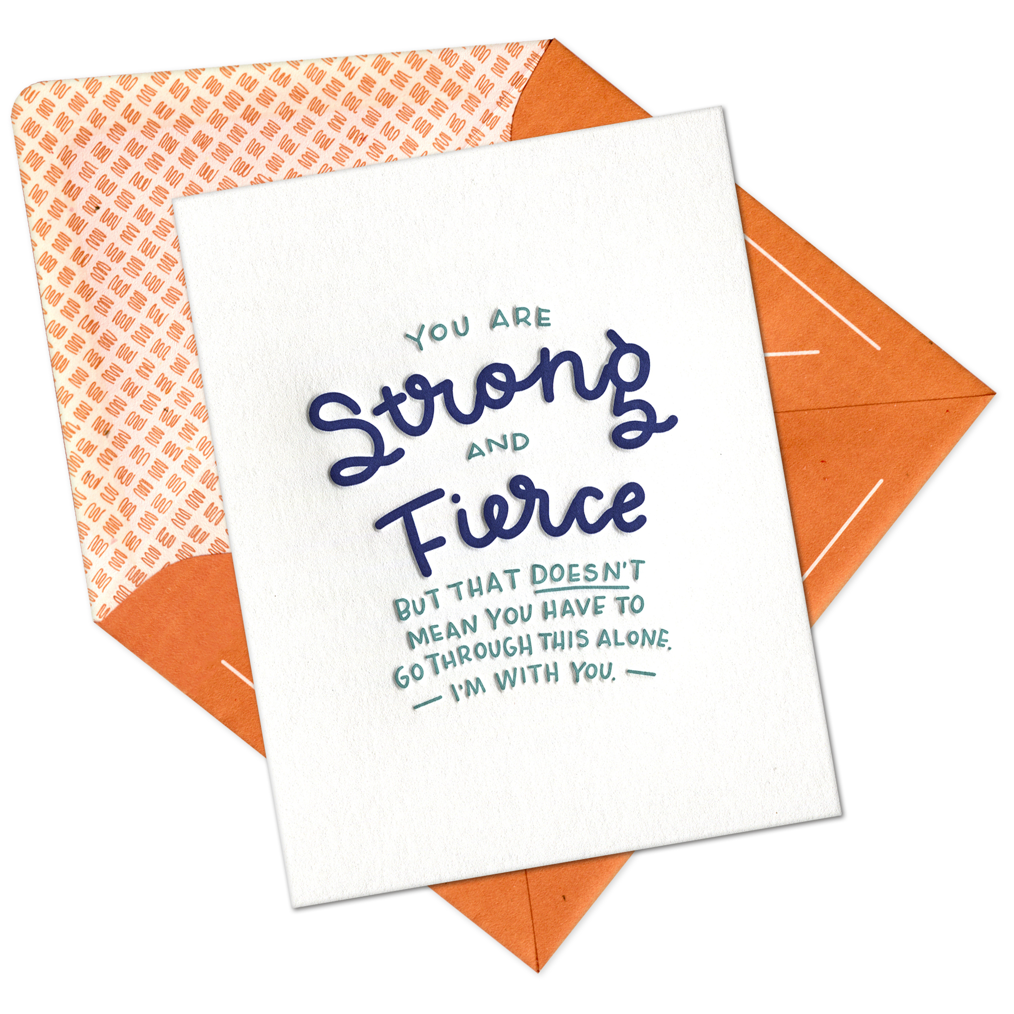 Strong and Fierce Letterpress Greeting Card with Envelope