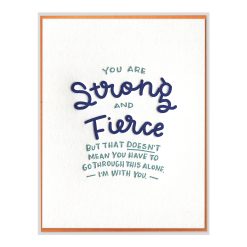 Strong and Fierce Letterpress Greeting Card