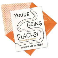 Going Places Letterpress Greeting Card with Envelope