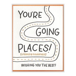 Going Places Letterpress Greeting Card