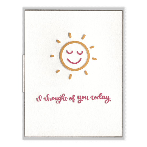 Thought of You Today Letterpress Greeting Card