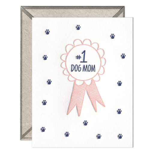 Dog Mom Letterpress Greeting Card with Envelope