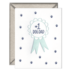 Dog Dad Letterpress Greeting Card with Envelope