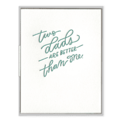 Two Dads Letterpress Greeting Card