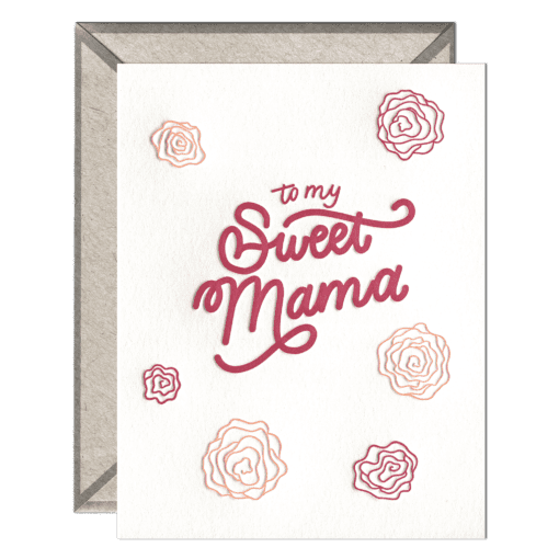 Sweet Mama Letterpress Greeting Card with Envelope